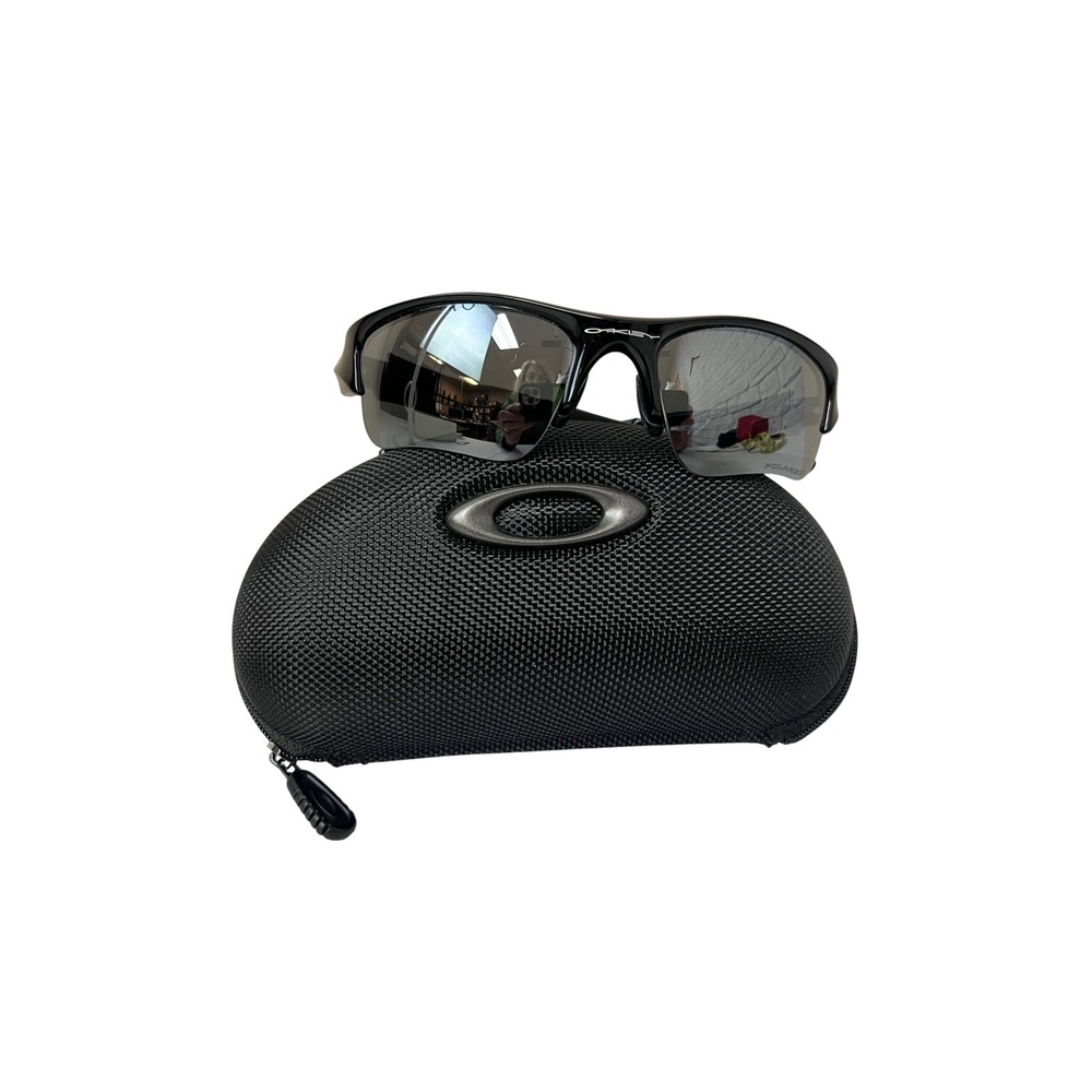 Oakley Flak Jacket Sunglasses Women 63mm Black Polarized Excellent 12-903